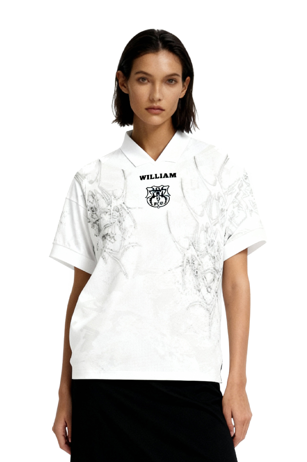 Vintage football Jersey white Women - David William